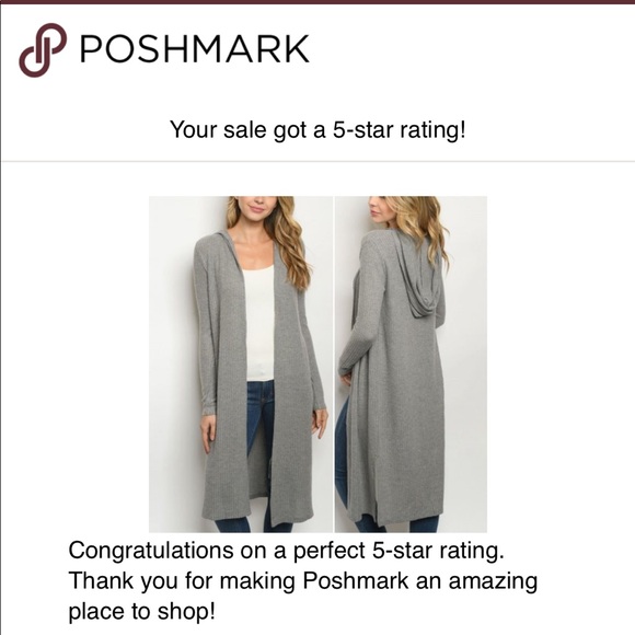 GREY HOODED CARDIGAN / DUSTER - Picture 10 of 10